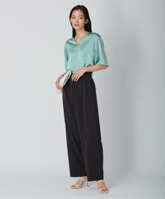 ICB 【WEB限定カラーあり・洗える】Calm Vネックブラウス