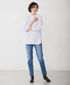 J.PRESS LADIES 【洗える】 BEZ VEGA ピンタック ストライプ ブラウス