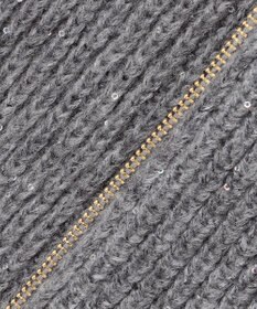 23区 L 【洗える】スパンコールバルキー ダブルジップ ニットブルゾン