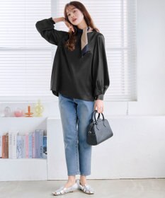 Tiaclasse L 【洗える】ボリュームスリーブブラウス