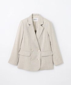 GRACE CONTINENTAL 麻調バックギャザージャケット