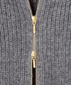 23区 L 【洗える】スパンコールバルキー ダブルジップ ニットブルゾン