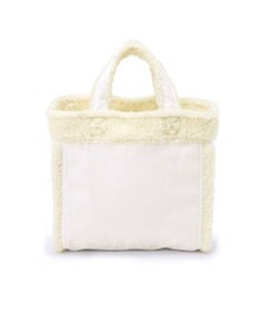 LeSportsac SMALL TWO WAY DENIM TOTE/ホワイトデニム/クリームシェルパ