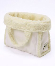 LeSportsac SMALL TWO WAY DENIM TOTE/ホワイトデニム/クリームシェルパ