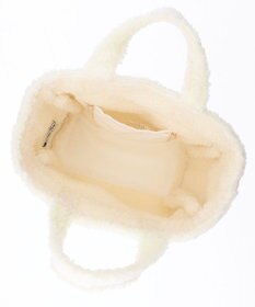 LeSportsac SMALL TWO WAY DENIM TOTE/ホワイトデニム/クリームシェルパ