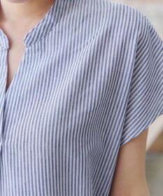 Tiaclasse 【洗える】リネンミックススキッパーシャツワンピース