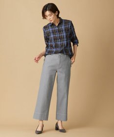 J.PRESS LADIES L 【洗える】 10oz Stretch Denim セミワイド パンツ