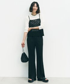 UNFILO 【セットアップ着用可/ウエストゴム】TENNEN TOUCH セミフレア パンツ