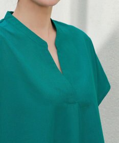 Tiaclasse 【洗える】リネンミックススキッパーシャツワンピース