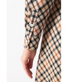 DAKS ハウスチェック バイアスシャツワンピース