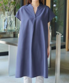 Tiaclasse 【洗える】リネンミックススキッパーシャツワンピース