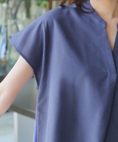 Tiaclasse 【洗える】リネンミックススキッパーシャツワンピース