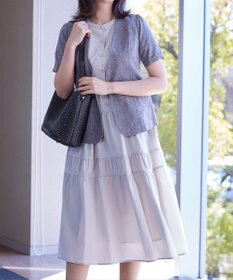 Tiaclasse 【2点セット】編み込み風ショルダーバッグ＋ショルダーポーチ付き