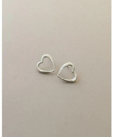 yoaa シルバー925 ミディハートピアス