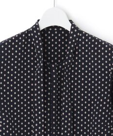 23区 【洗える】ジオメトリックパターン ボウタイ ブラウス