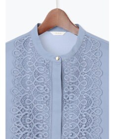 Te chichi 【WEB限定カラーあり】フロントレース5分袖ブラウス