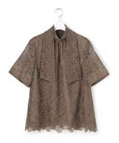 23区 S 【APPLAUDIR】Brocheリボンブーケレース ブラウス