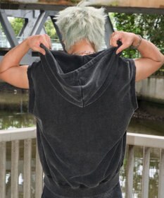 WEGO 【ユニセックス着用ITEM】ショートノースリーブZIPパーカー