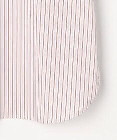 J.PRESS LADIES BEZコットンナイロン ストライプ フリル襟 ブラウス