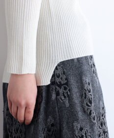 muuc 〈洗えるニット〉〈肌に優しいニット〉〈カシミヤ×シルク×ウール〉〈通年着られるニット〉リブ編みタートルネックニットプルオーバー