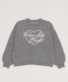 WEGO 【2025年秋冬新作】フラッフィーグラフィックニットBIGプルオーバー