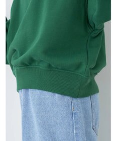 earth music&ecology ハーフＺＩＰサークルロゴ刺繍裏毛プルオーバー