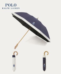 MOONBAT 【WEB限定/遮光率100%/遮熱/UV】POLO RALPH LAUREN（ポロ ラルフローレン）晴雨兼用日傘 ポロベア バイカラー 折りたたみ傘 楽折