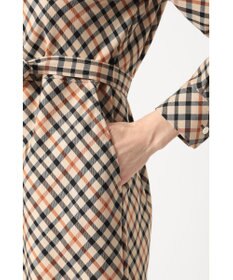 DAKS ハウスチェック バイアスシャツワンピース