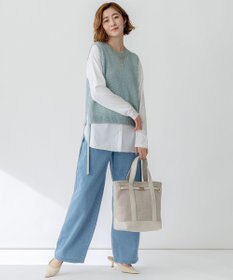 23区 S 【GLOW5月号掲載/洗える】ライトダンガリー ワイドパンツ