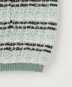 自由区 【洗える】カラーミックスツイードニット カーディガン