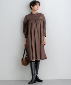 23区 【SLOW/一部店舗限定】ウォッシュドコットンサテン ワンピース