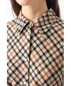 DAKS ハウスチェック バイアスシャツワンピース