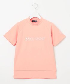 23区GOLF 【WOMEN】ロゴ 半袖モックネックシャツ
