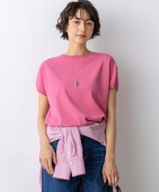 23区 【見上愛さん着用】レーヨンポリエステルストレッチ プルオーバー ニット ピンク系