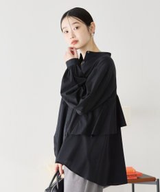 AMERICAN HOLIC イージーケアバックフリルバンドカラーシャツ