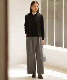 J.PRESS LADIES 【洗える】ANASTASIA milled ツータック ワイド パンツ