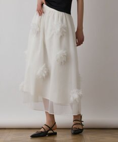GRACE CONTINENTAL メッシュフラワースカート