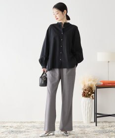 AMERICAN HOLIC イージーケアバックフリルバンドカラーシャツ