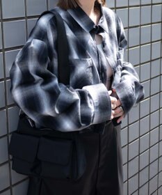 WEGO オンブレチェックショートシャツ