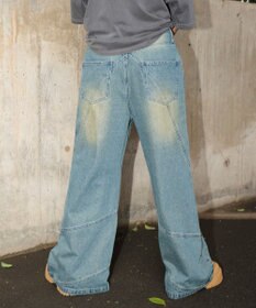 WEGO 【ユニセックス着用ITEM】スウィッチングフレアデニムパンツ