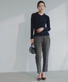 ANY SIS ビューティサーモ2WAYストレッチ テーパードパンツ グレーチェック