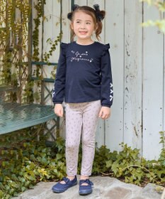 ANY KIDS 【WEB限定】フリル付き総柄レギンス