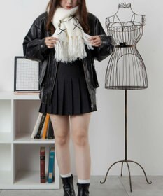 WEGO リボン付きニットストール