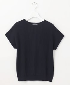 J.PRESS LADIES L 【洗える】レーヨンエリートストレッチ フレンチスリーブ ニット