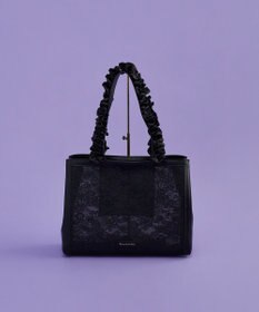 Maison de FLEUR メッシュレーススクエアトートバッグ