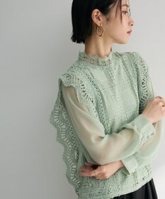 Green Parks ・Ｐｅｔｉｔ　Ｆｌｅｕｒ　イロイロレースブラウス