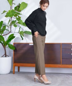 Tiaclasse 【洗える】ピンタックボトルネックニットトップス