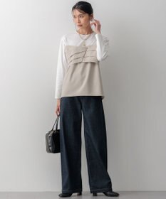 23区 【洗える】ウールライクビスチェコンビ デザイン カットソー