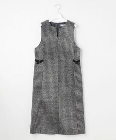 J.PRESS LADIES S ウールシルク ハウンドトゥース ジャンパースカート