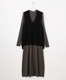Feroux ジレ付きニット ワンピース